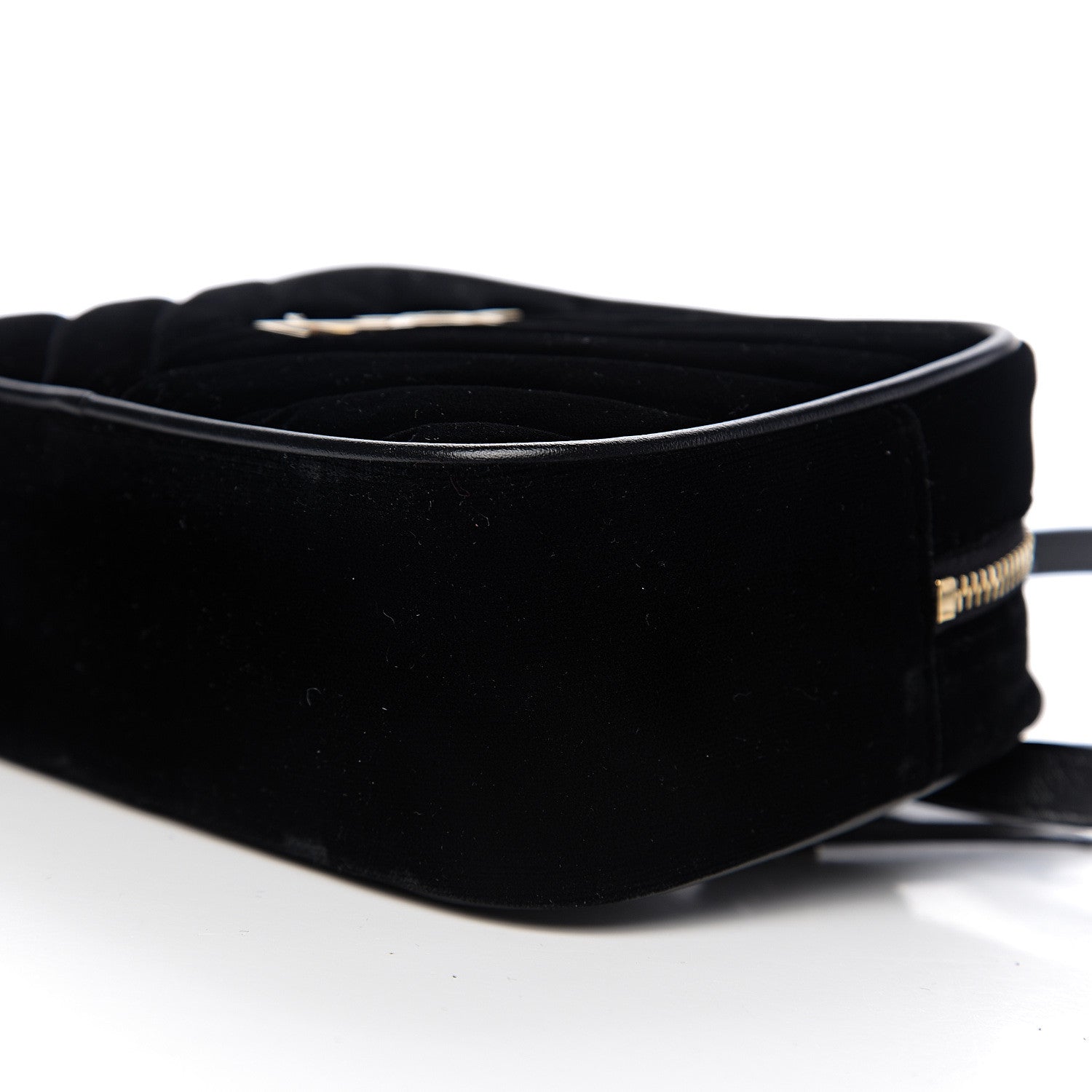Saint Laurent Velour Matelasse Monogram Lou Belt Bag Black 8 of 8