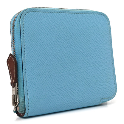 Hermes Epsom Silk'In Compact Wallet Celeste 3 of 10
