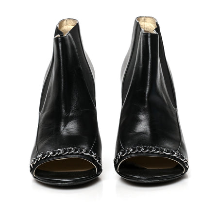 Chanel Lambskin Chain Ankle Boots 40 Black 2 of 10