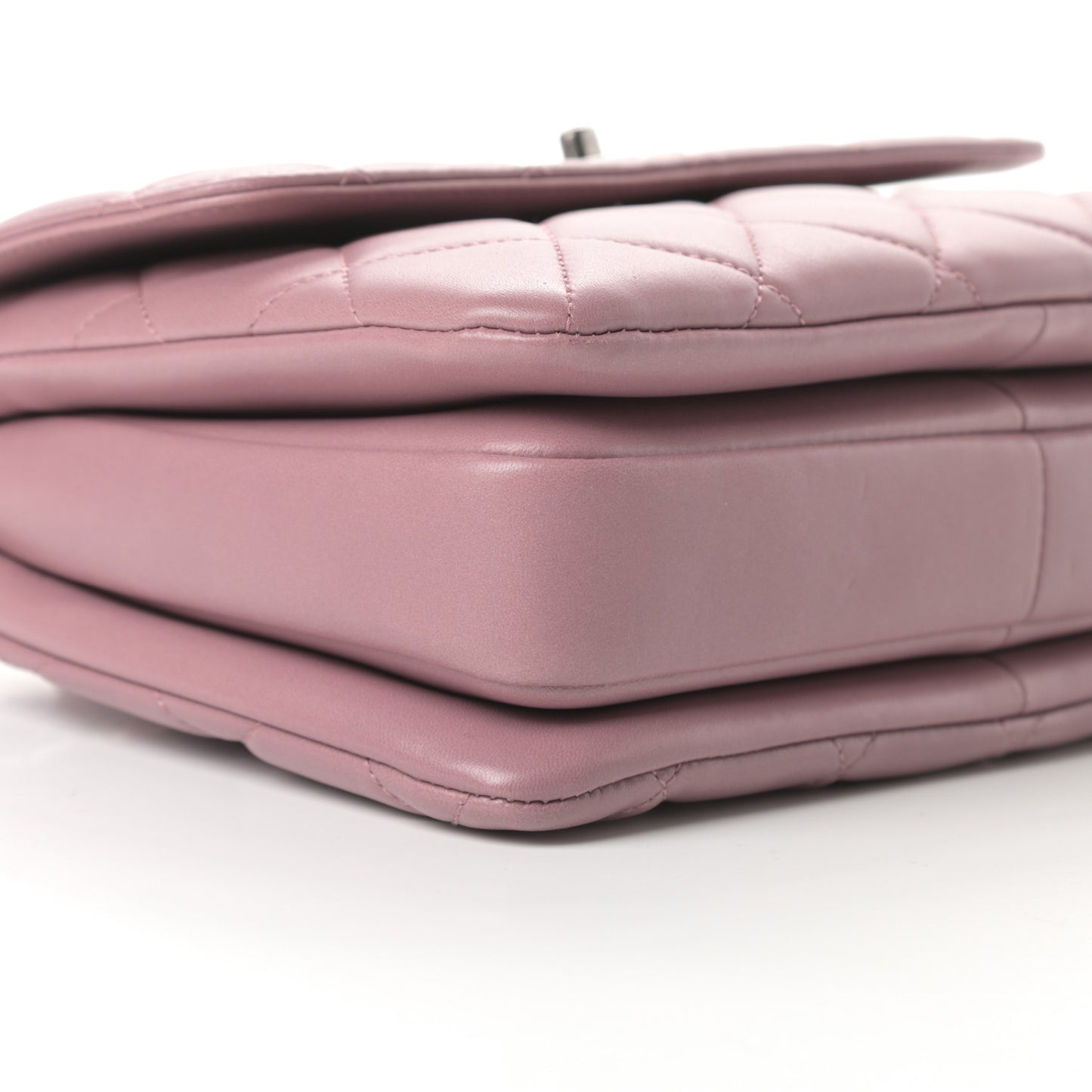 Lambskin Quilted Small Trendy CC Flap Dual Handle Bag Pink