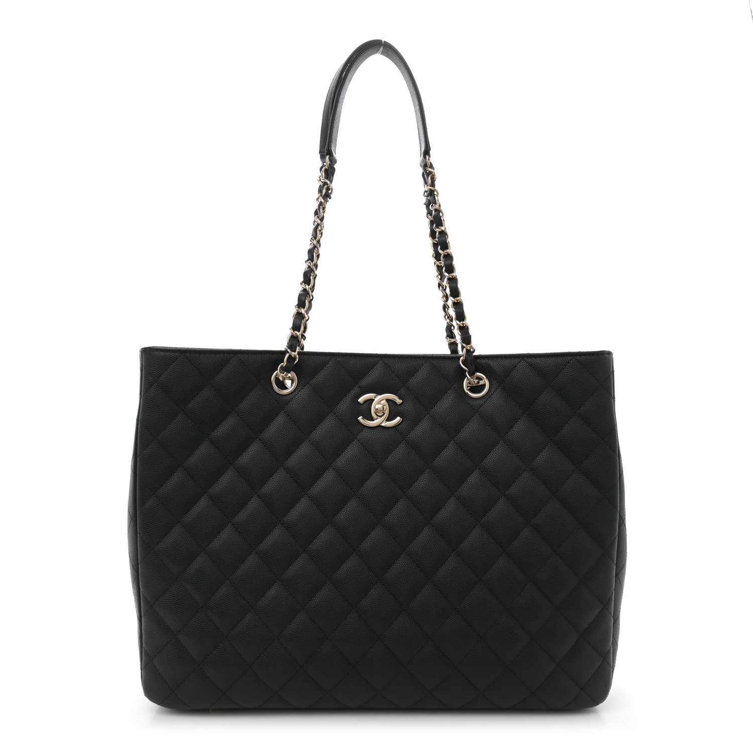 Chanel Caviar Quilted Large Shopping Tote Black 1 of 10