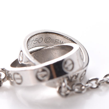 Cartier 18K White Gold Interlocking LOVE Necklace 7 of 8