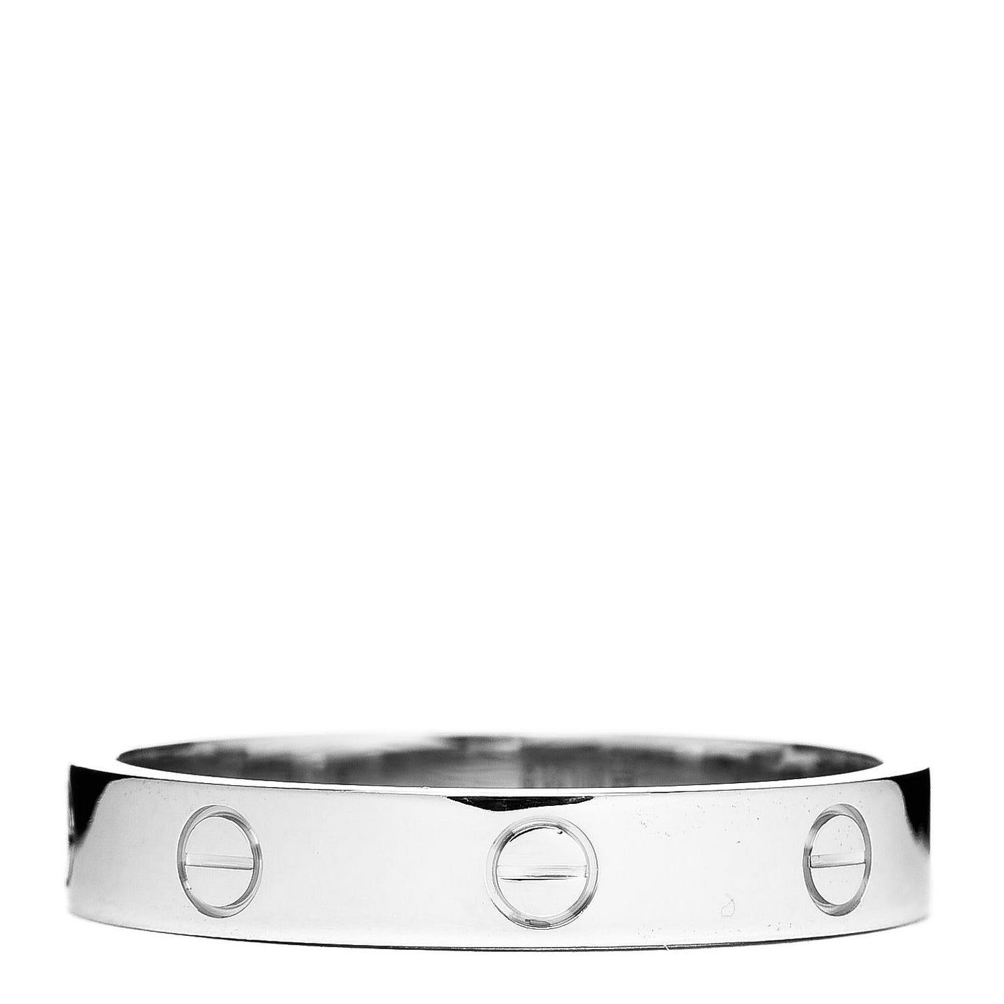 18K White Gold 4mm LOVE Wedding Band Ring 63 10.25