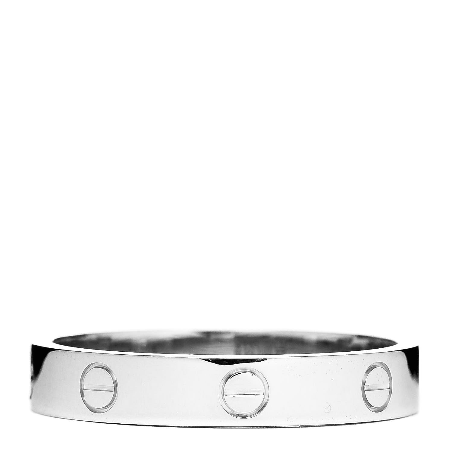 Cartier 18K White Gold 4mm LOVE Wedding Band Ring 63 10.25 1 of 4