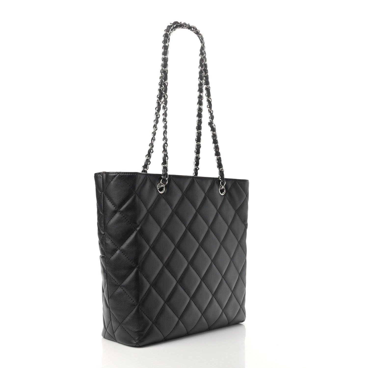 Chanel Calfskin Quilted In The Business North South Tote Black 3 of 10