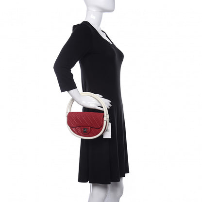 Chanel Lambskin Quilted Small Hula Hoop Flap Red 2 of 10