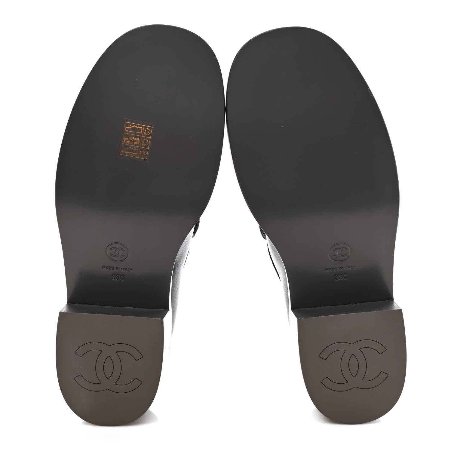 Chanel Calfskin CC Platform Loafers 38 Grey 5 of 8