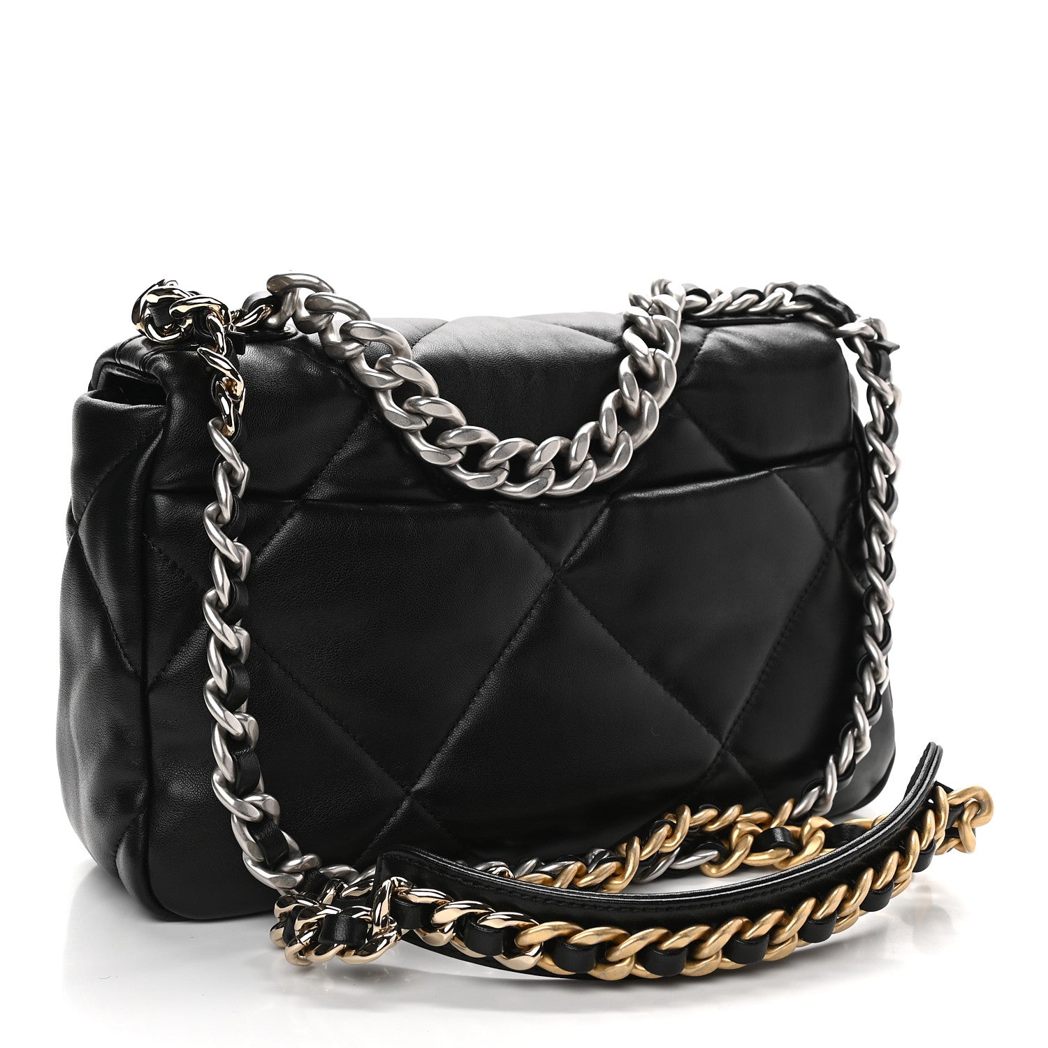Chanel Lambskin Quilted Medium Chanel 19 Flap Black 3 of 9