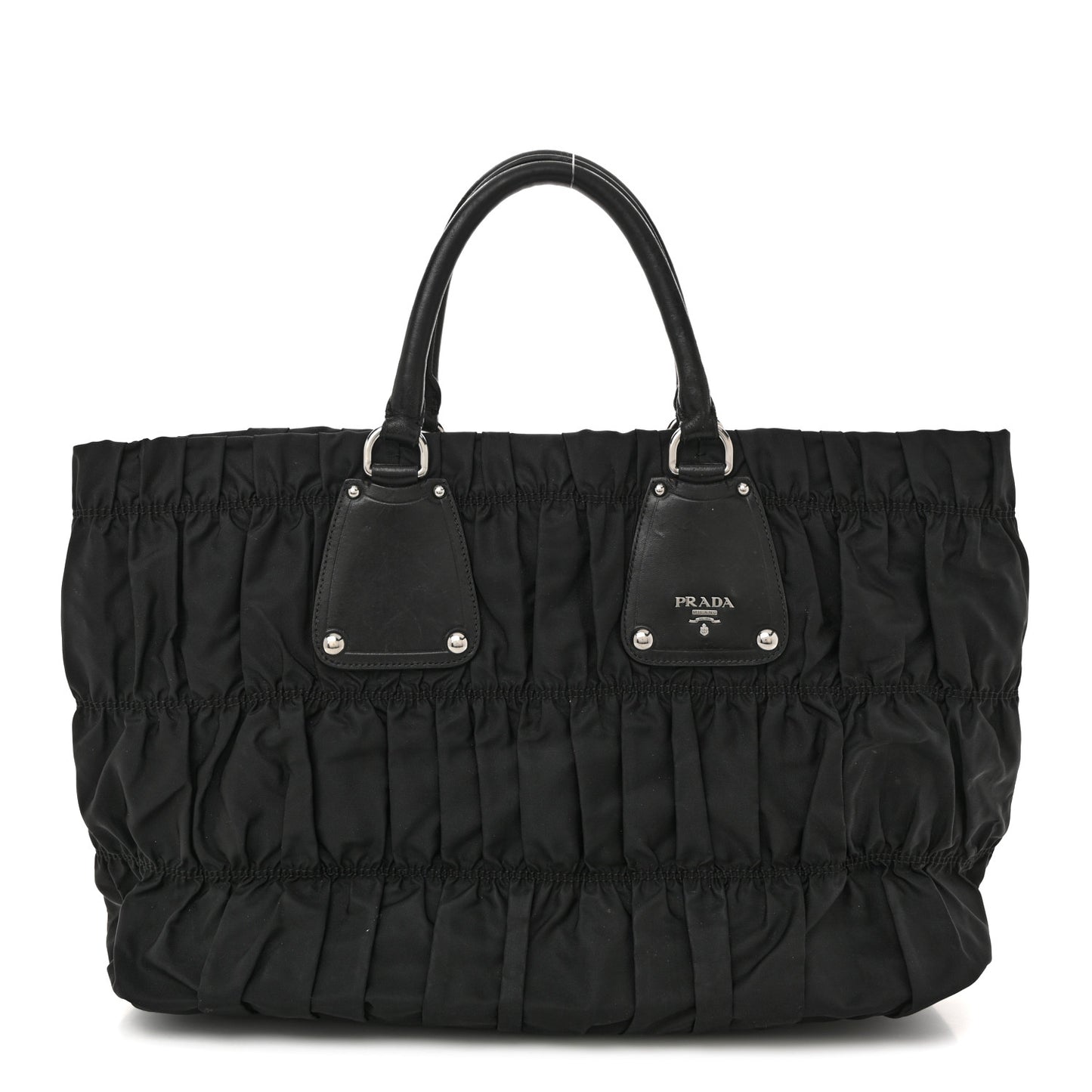 Tessuto Nylon Gaufre Tote Black