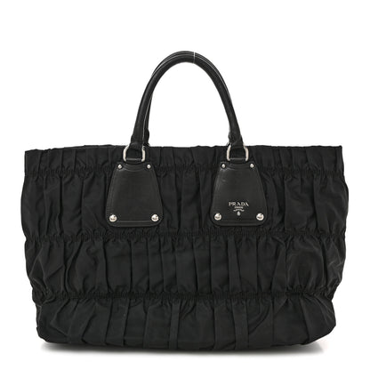 Prada Tessuto Nylon Gaufre Tote Black 1 of 14