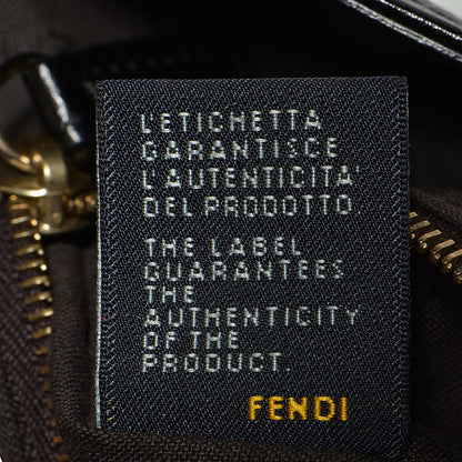 Fendi Vitello Acqua Maxi Baguette Shoulder Bag Black 9 of 10