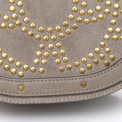 Chloe Calfskin Suede Small Constellation Studs Nile Bracelet Bag Motty Grey 8 of 10
