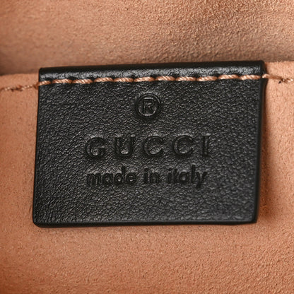 Gucci Calfskin Matelasse Small GG Marmont Chain Shoulder Bag Black 6 of 10