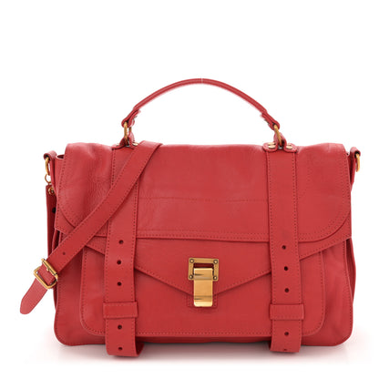 Proenza Schouler Lambskin Medium PS1 Satchel Poppy 1 of 16