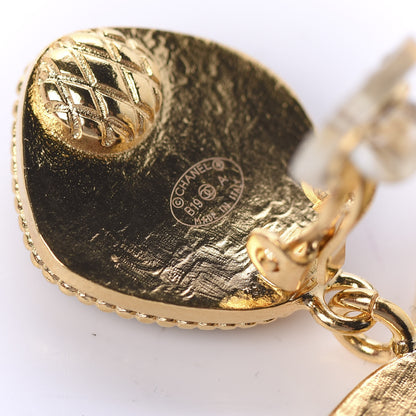 Chanel Resin Along The Nile CC Clip On Earrings Gold Black 4 of 5