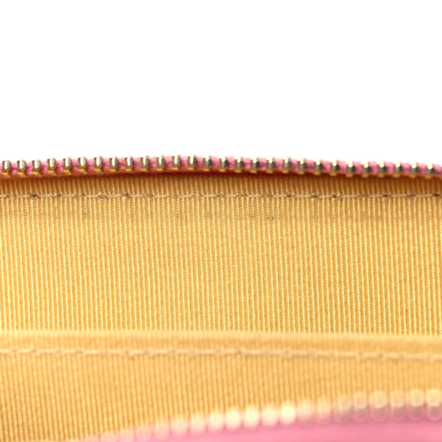 Chanel Lambskin Quilted Zip Around Coin Purse Wallet Pink Yellow 10 of 12
