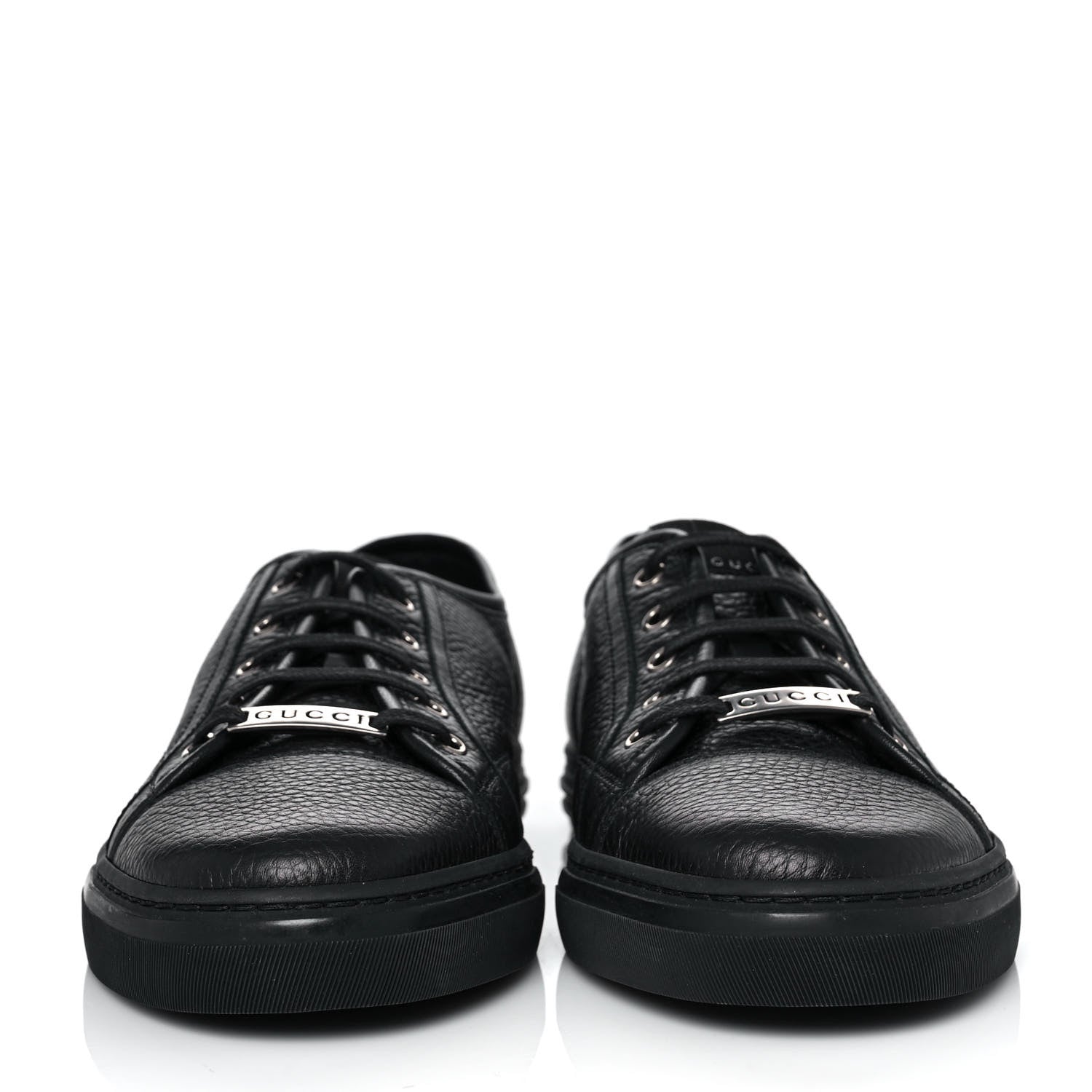 Gucci Nappa Mens Low Top Sneakers 9 Black 2 of 9