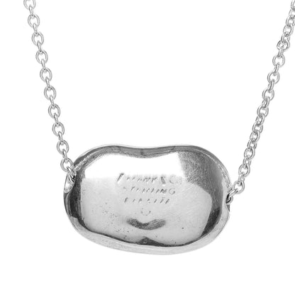 Tiffany Sterling Silver 20mm Elsa Peretti Bean Pendant Necklace 7 of 7