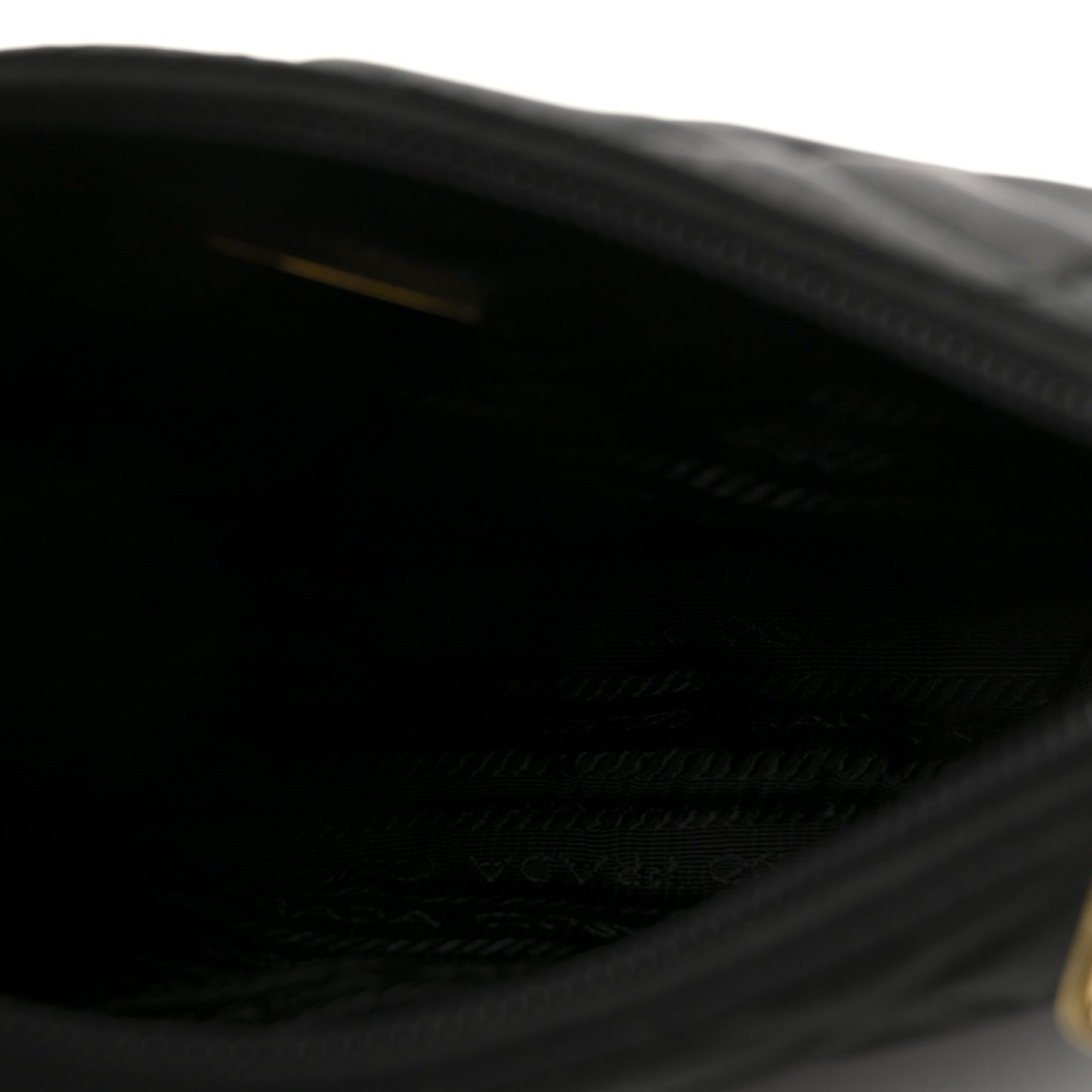 Tessuto Nylon Stitched Shoulder Bag Black