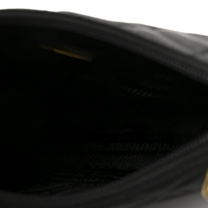 Prada Tessuto Nylon Stitched Shoulder Bag Black 5 of 9