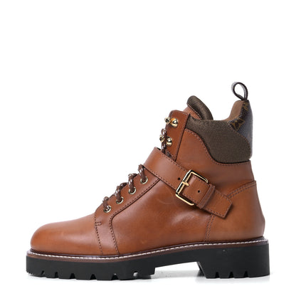 Louis Vuitton Calfskin Territory Ranger Combat Boots 39 Cognac 1 of 12