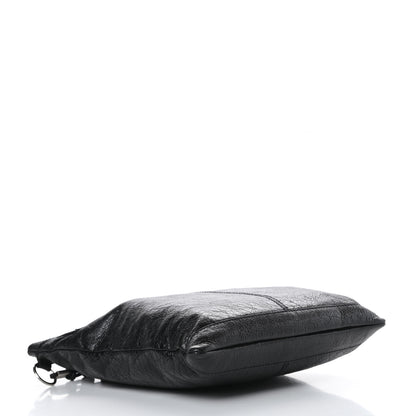 Balenciaga Agneau Classic Silver Hardware Flat Messenger Black 4 of 14