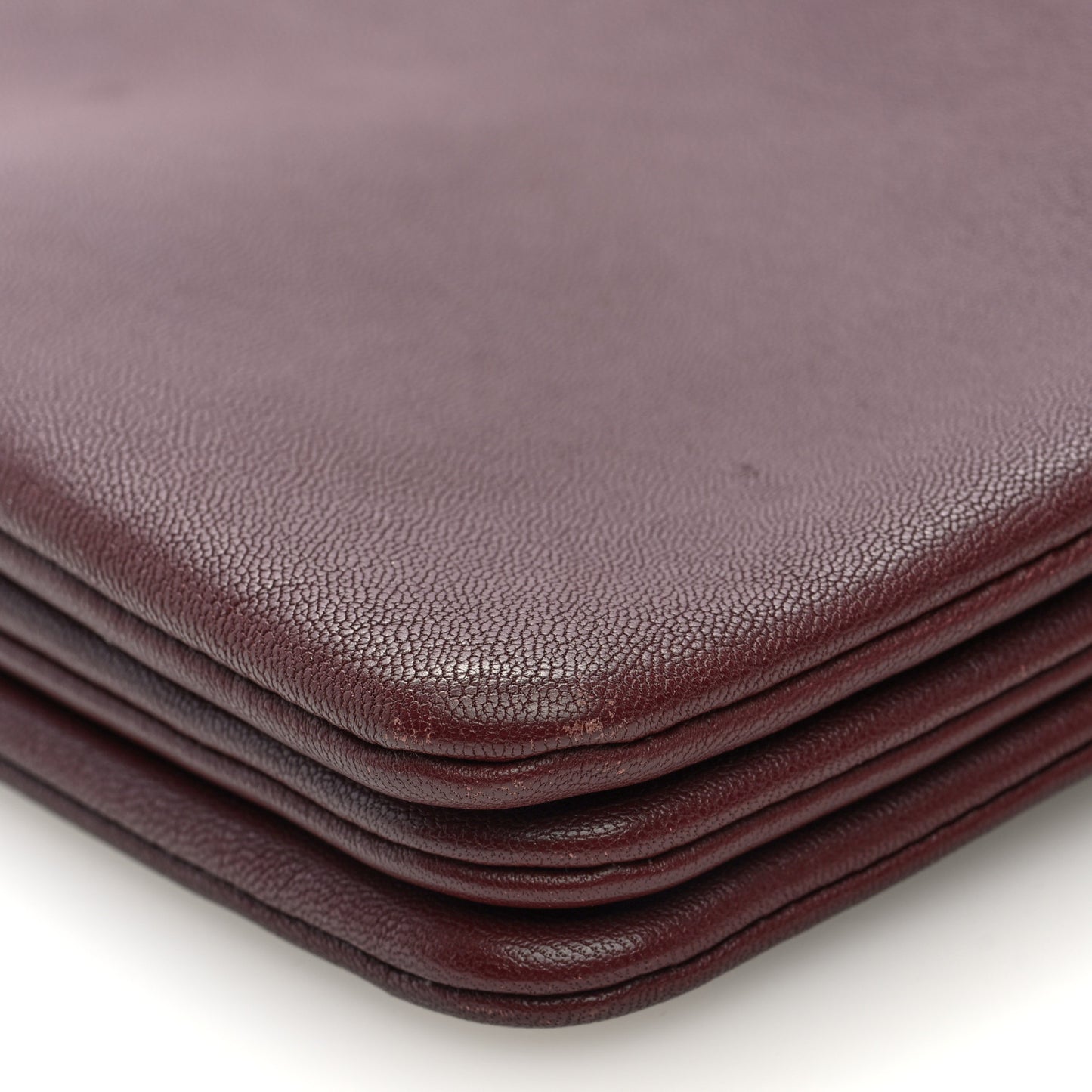 Smooth Lambskin Small Trio Crossbody Bag Burgundy