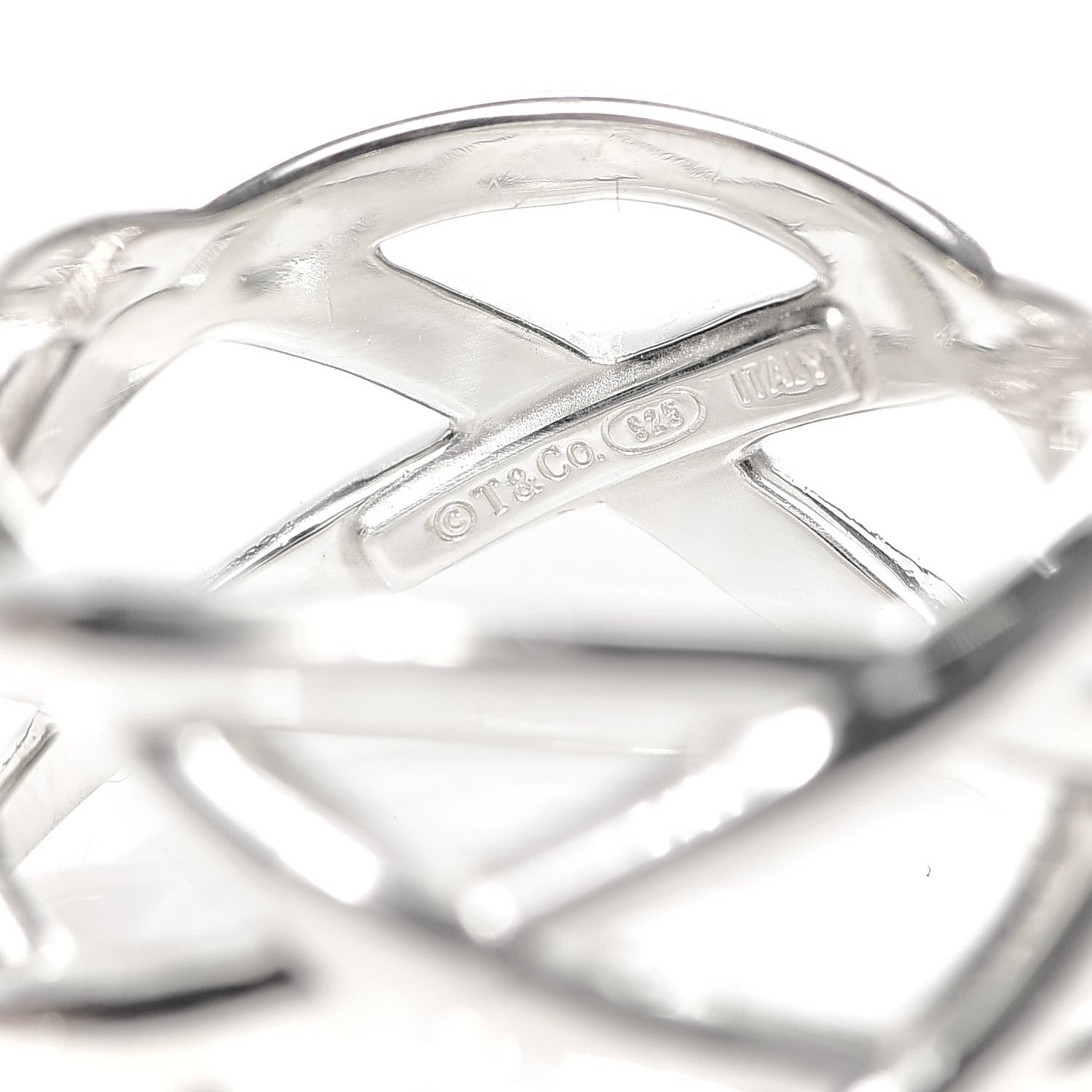 Tiffany Sterling Silver Weave Ring 56 7.5 4 of 5