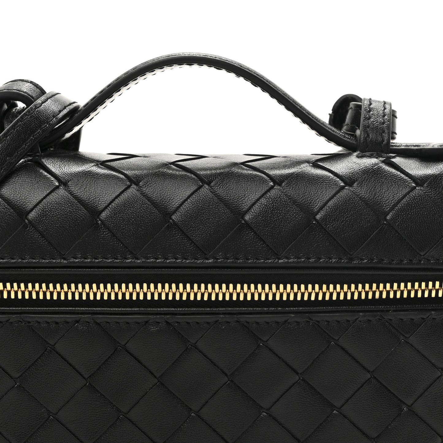Calfskin Intrecciato Bang Bang Vanity Case Black
