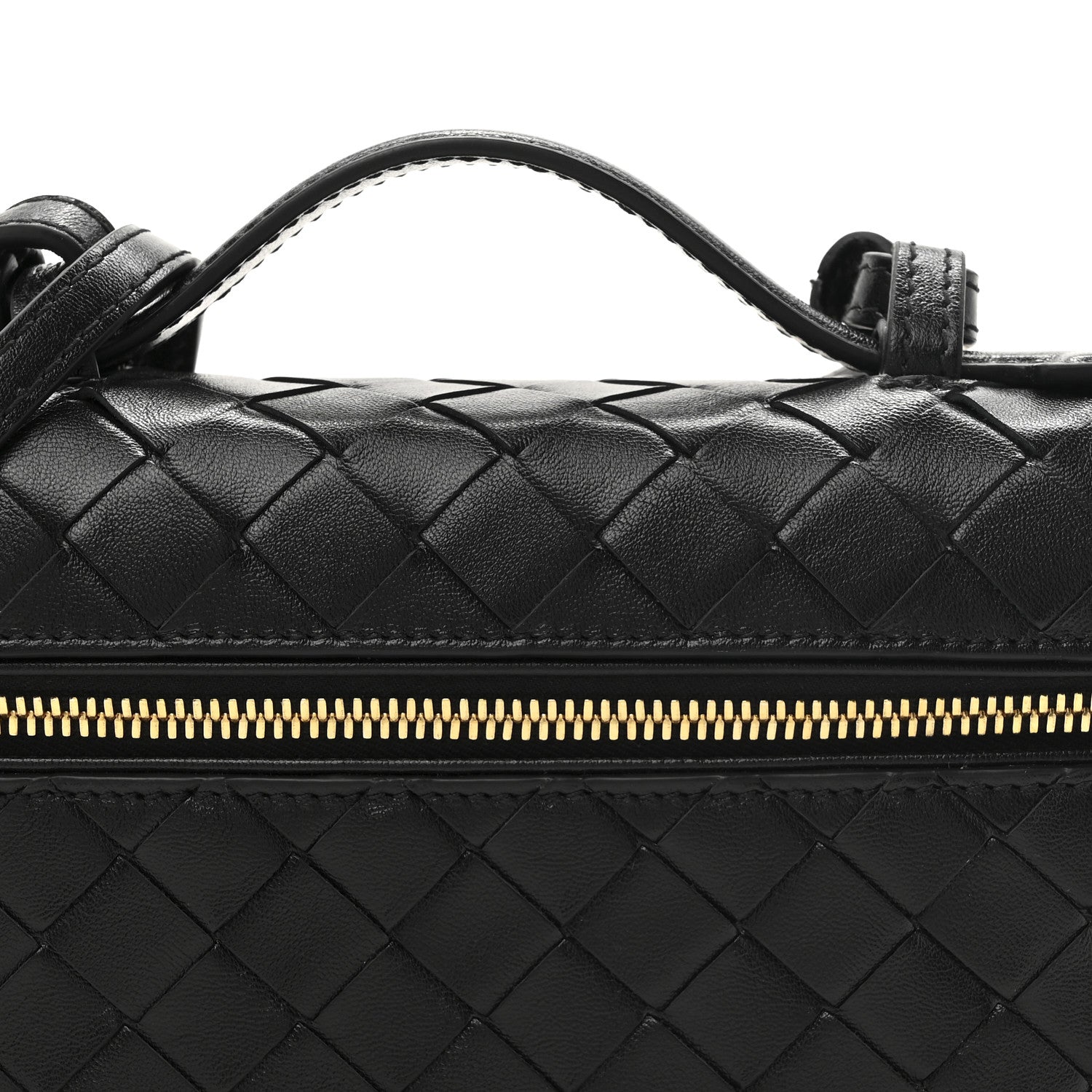 Bottega Veneta Calfskin Intrecciato Bang Bang Vanity Case Black 7 of 9