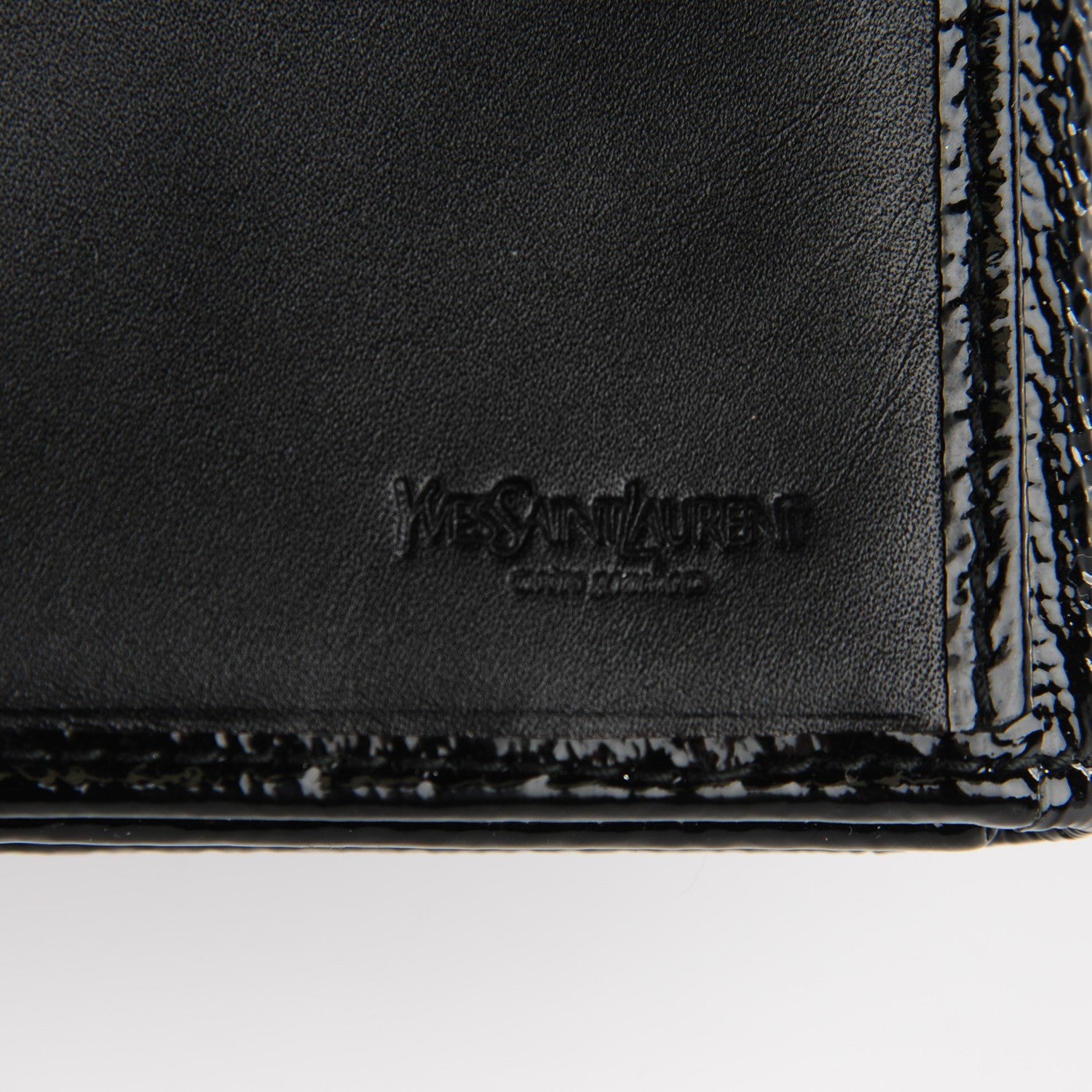 Saint Laurent Textured Patent Belle de Jour Wallet Black 5 of 13