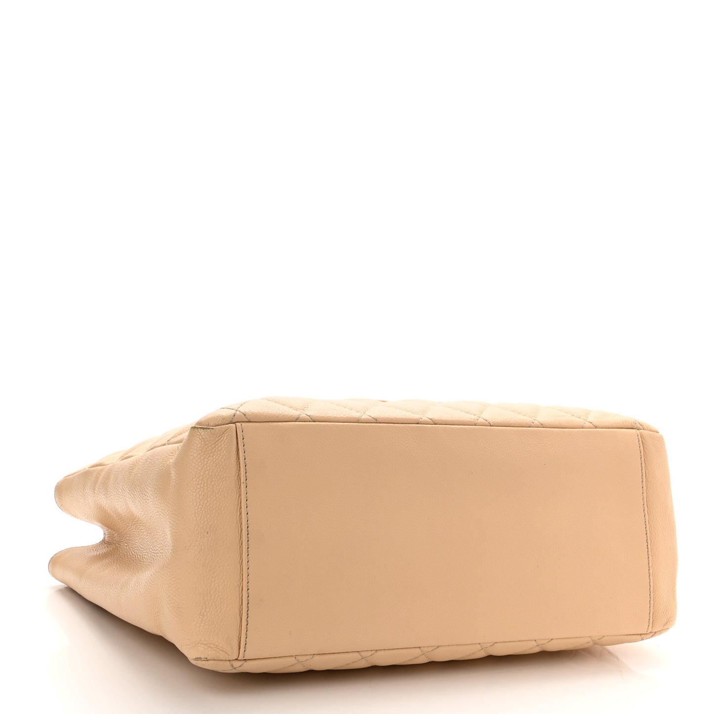 Caviar Quilted Grand Shopping Tote GST Beige Clair