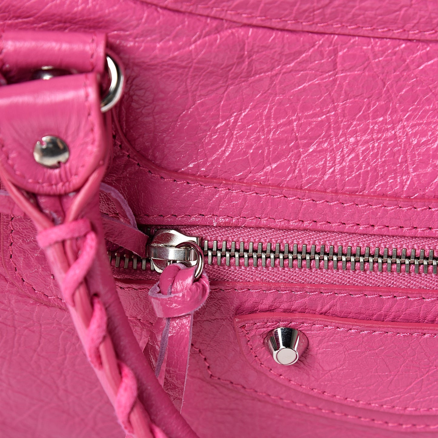 Agneau Classic Silver Hardware City Rose Flamingo