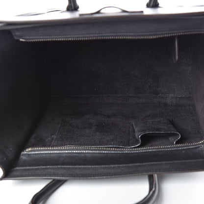 Celine Drummed Calfskin Mini Luggage Black 7 of 12