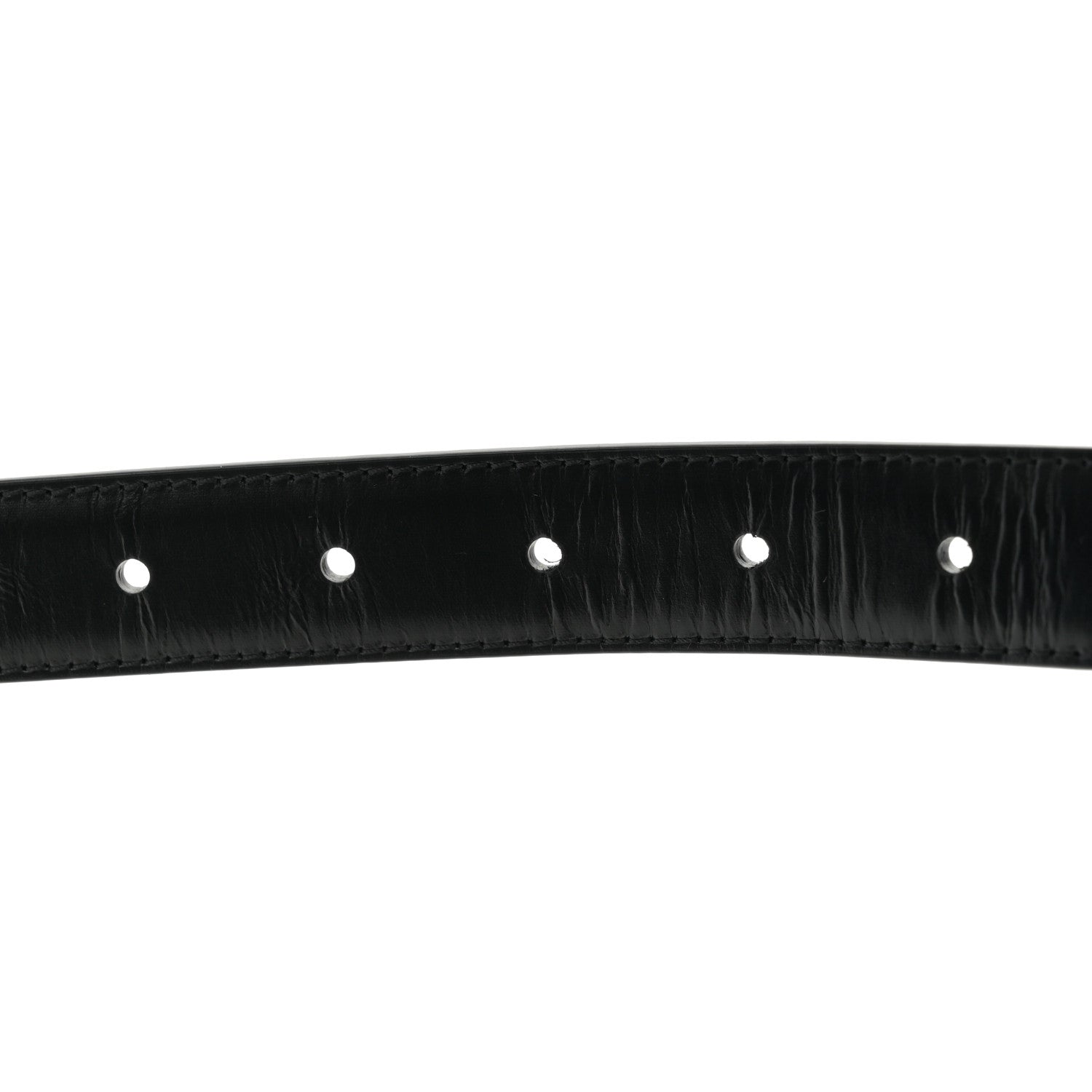 Celine Box Calfskin Medium 25mm Triomphe Belt 80 32 Black 6 of 7