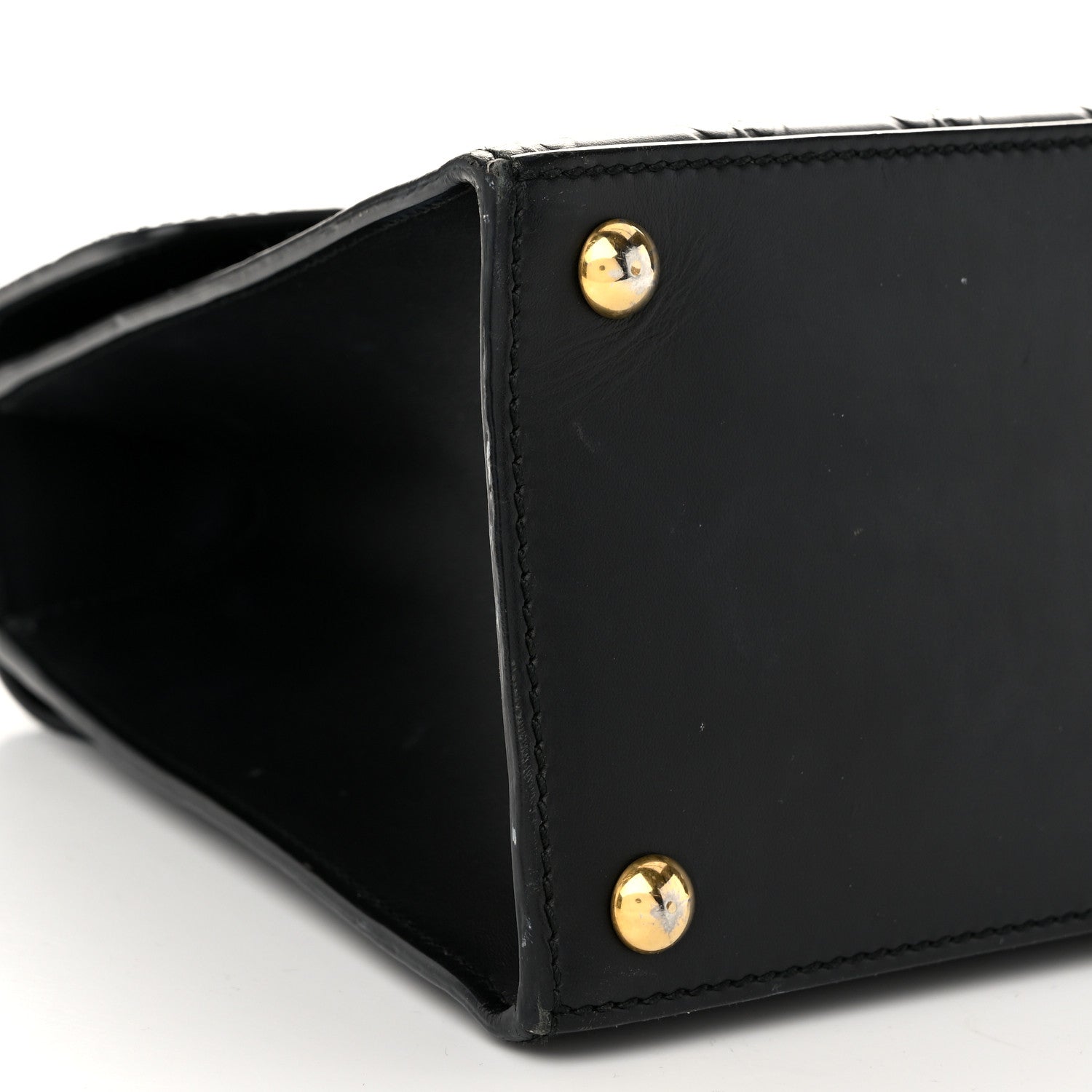 Gucci Guccissima Signature Small Padlock Top Handle Bag Black 9 of 12