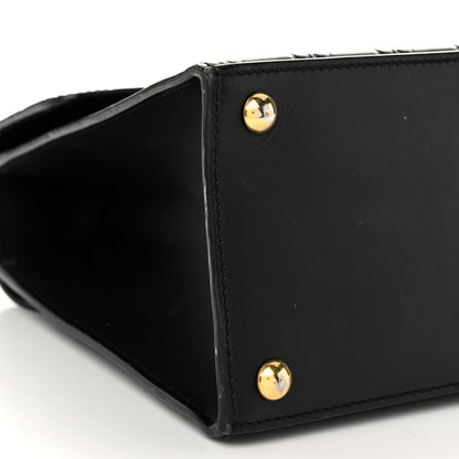 Gucci Guccissima Signature Small Padlock Top Handle Bag Black 9 of 12