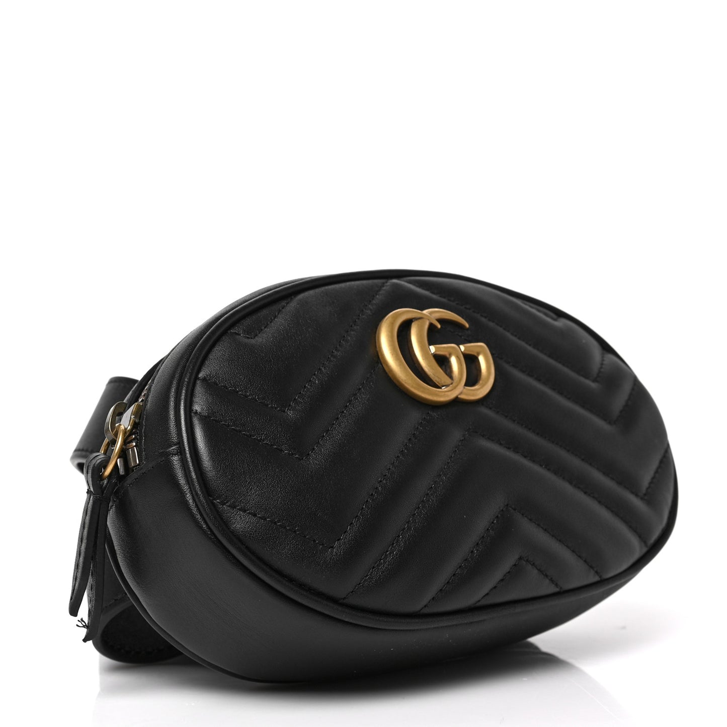 Calfskin Matelasse GG Marmont Belt Bag 85 34 Black