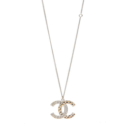 Chanel Baguette Crystal CC Necklace Gold 1 of 6