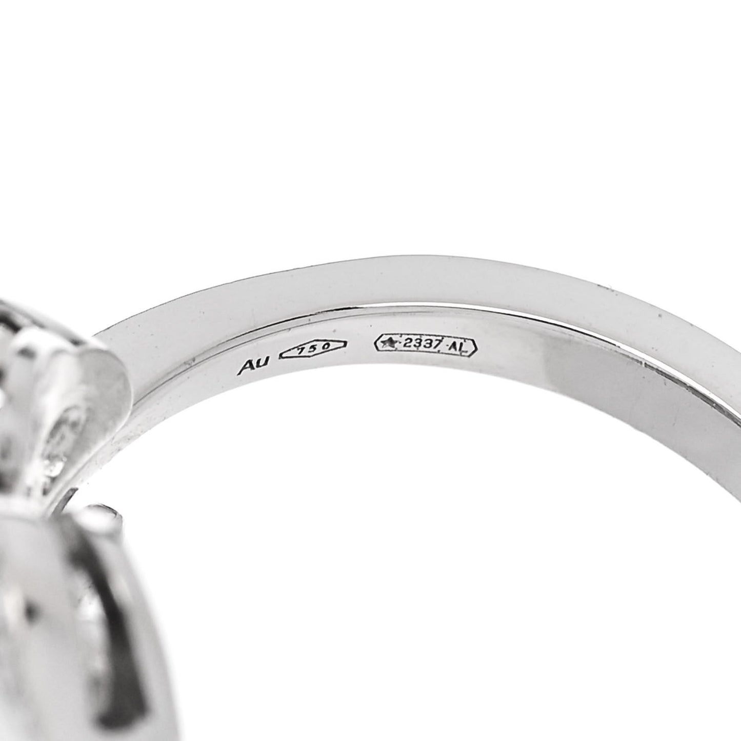 18K White Gold Diamond Fiorever Pave Ring 54 6.75