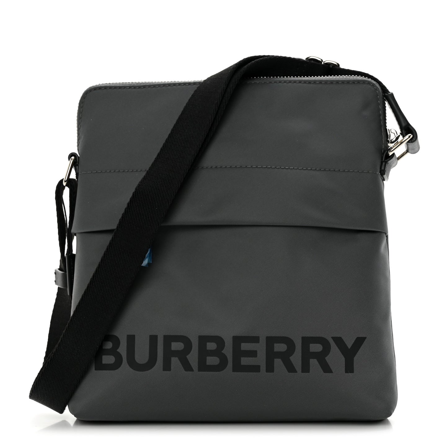 Econyl Logo Print Crossbody Bag Grey