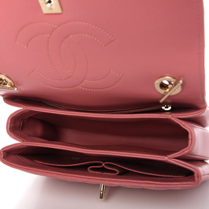 Chanel Lambskin Chevron Quilted Small Trendy CC Dual Handle Flap Bag Light Pink 6 of 15