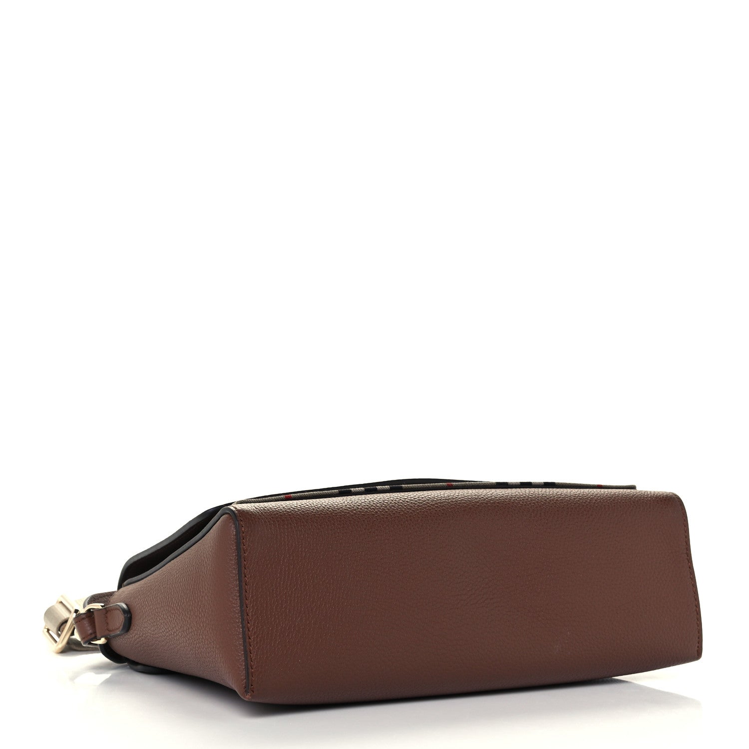 Burberry Calfskin Vintage Check Note Crossbody Bag Tan 4 of 11