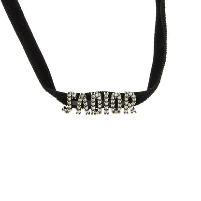 Christian Dior Velvet Crystal J’Adior Choker Necklace Black 3 of 4