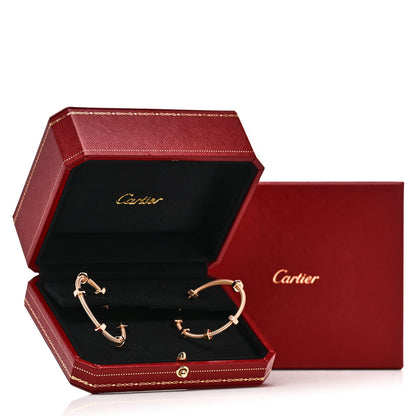 Cartier 18K Pink Gold Ecrou Hoop Earrings 5 of 5