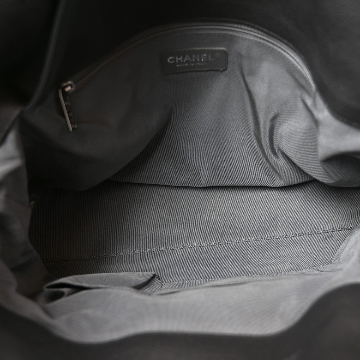 Chanel Caviar Quilted French Riviera Hobo Dark Grey 5 of 10