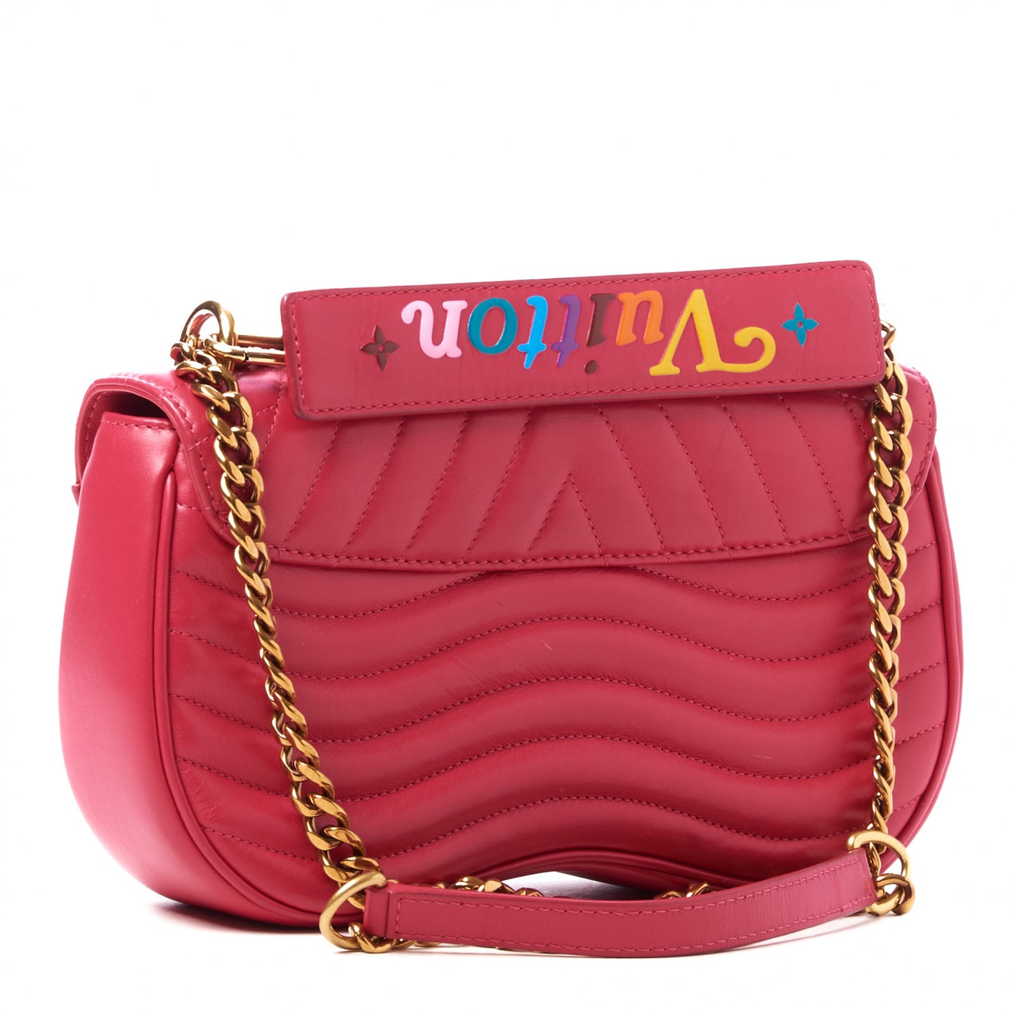 Calfskin New Wave Chain MM Rose Freesia