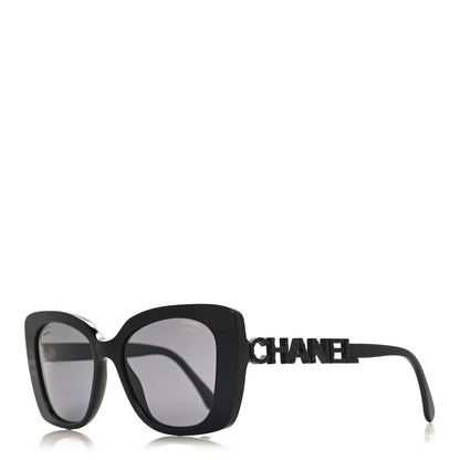 Chanel Acetate Strass Square Sunglasses 5422-B Black 1 of 8