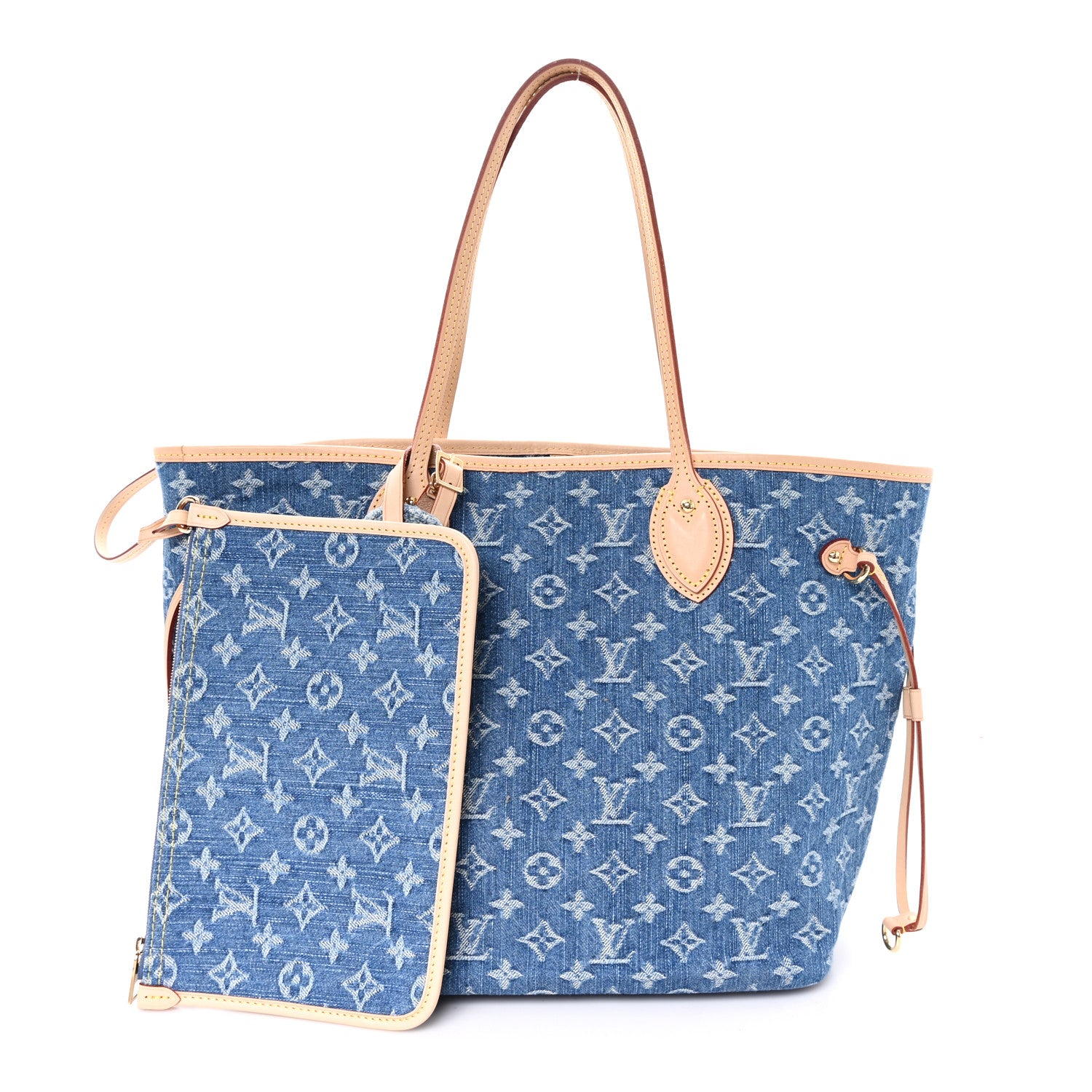 LOUIS VUITTONネイビー デニム風カバーオール Louis Vuitton Monogram Denim Neo Neverfull MM Blue 1860320