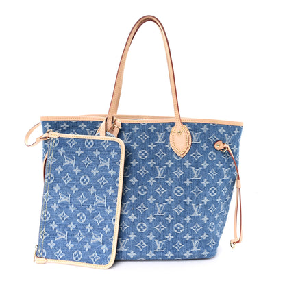 Louis Vuitton Monogram Denim Neo Neverfull MM Blue MM Blue 3 of 10